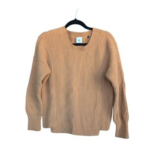 CAbi Mustard Ribbed Knit Sweater